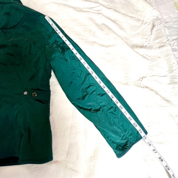 Talbot's Green Quilted Safari Jacket Fleece Lined Lightweight Gorpcore Preppy - Picture 8 of 11